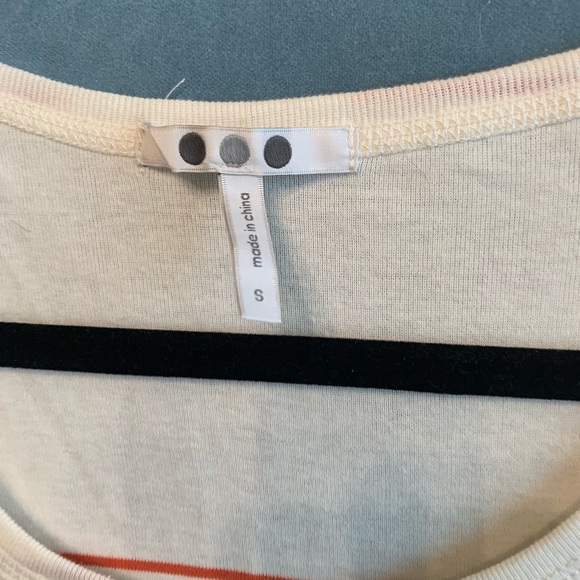 Three Dots Cream and Red Striped Top NWT Size S‎ - Picture 5 of 6